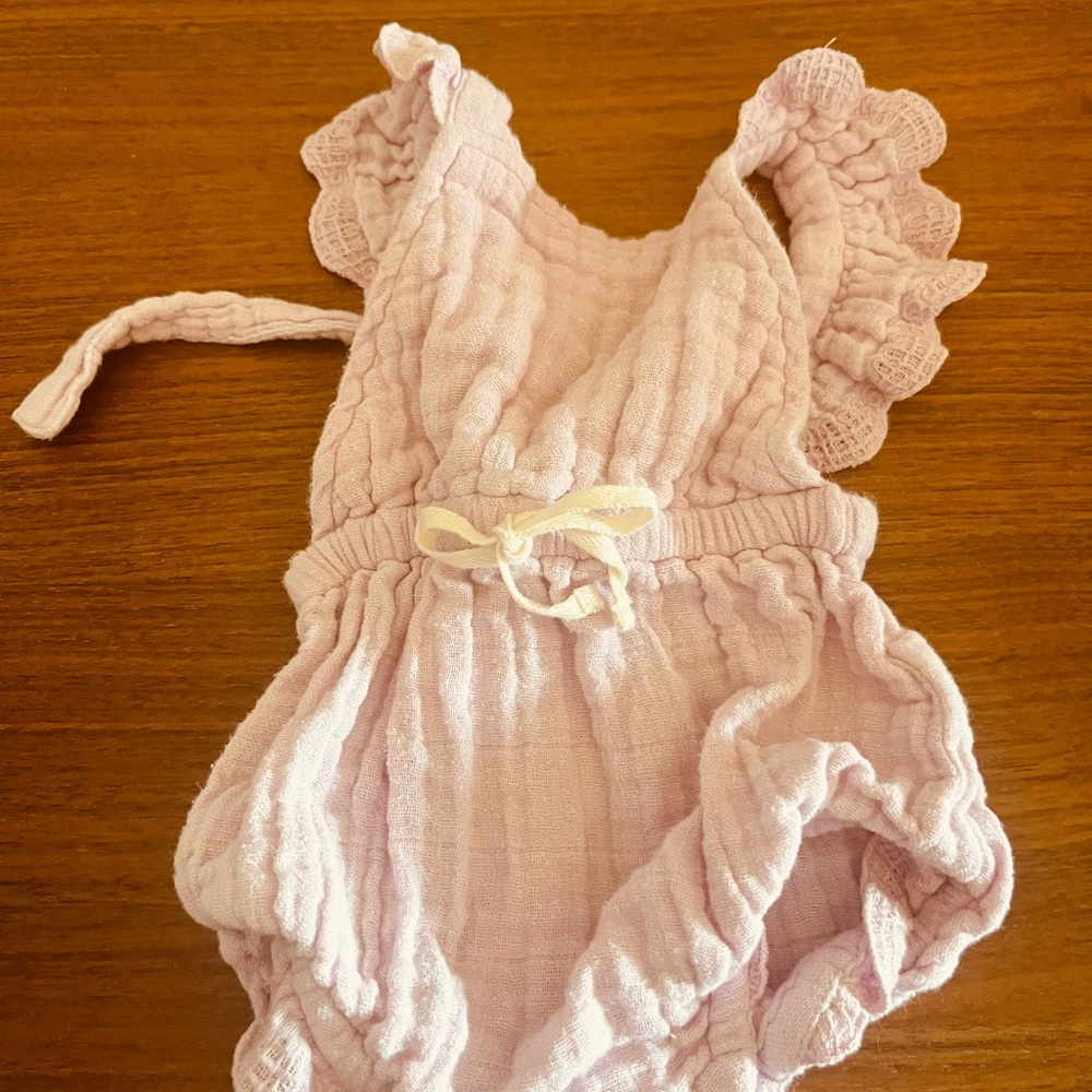 Pink Ruffled Baby Romper - Picture 4 of 4